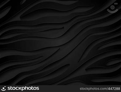 Black Embossed Zebra Pattern with 3D Effect