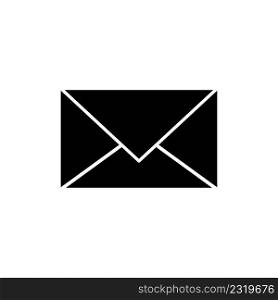 black envelope in modern style. Business icon. Vector illustration. stock image. EPS 10.. black envelope in modern style. Business icon. Vector illustration. stock image.