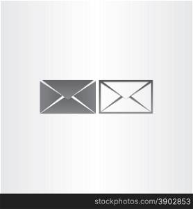 black envelope letter mail vector icons design