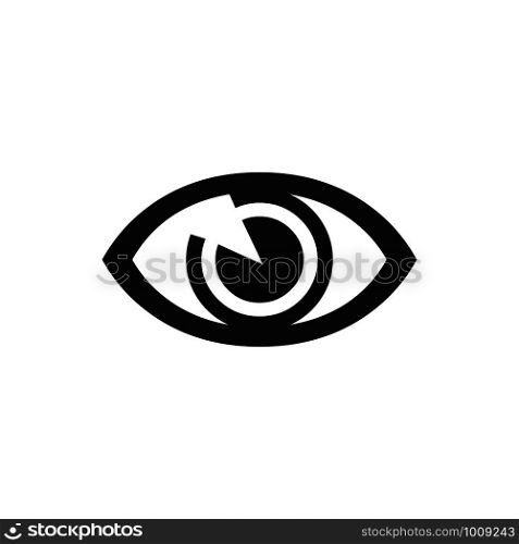 black eye icon on a white background, vector. black eye icon on a white background