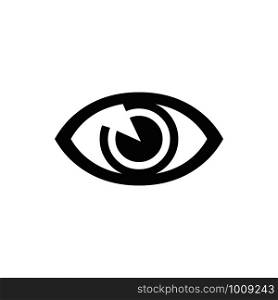 black eye icon on a white background, vector. black eye icon on a white background