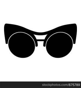 Black eyeglasses icon. Simple illustration of black eyeglasses vector icon for web. Black eyeglasses icon, simple style.