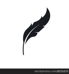 black feather element  icon illustration vector template design