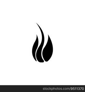 black fire logo icon template vector