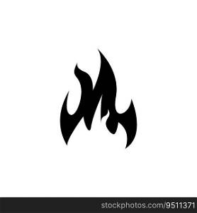 black fire logo icon template vector