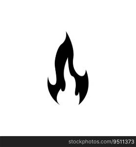 black fire logo icon template vector