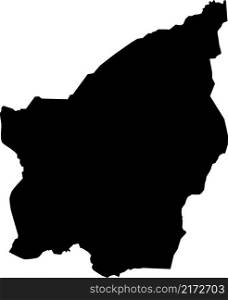 Black flat blank vector map of the Republic of SAN MARINO