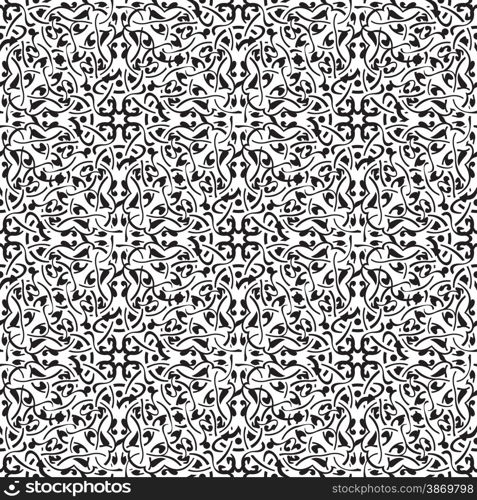 Black floral seamless wallpaper pattern vector illustration