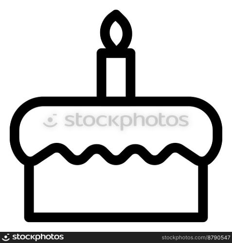 Black forest cake light vector icon