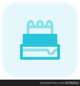 Black forest cake outline icon vector