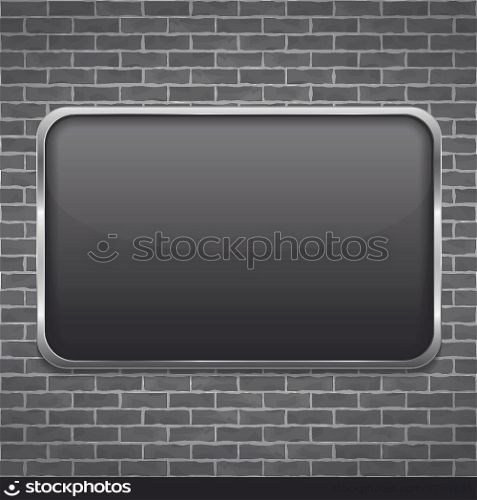 Black Frame on Brick Wall