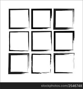 Black freehand squares. Edge frame. Hand drawn sketch. Vector illustration. Stock image. EPS 10.. Black freehand squares. Edge frame. Hand drawn sketch. Vector illustration. Stock image.