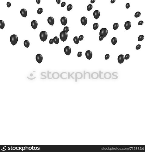 Black Friday Balloons Background. Black Realistic Balloons Collection. Cool Vector Illustration for Business, Party, Birthday or Holidays. Rich VIP Premium Stylish Balloons Flying Isolated.. Black Friday Balloons Background. Black Realistic Balloons Collection. Cool Vector Illustration for Business, Party, Birthday or Holidays. Rich VIP Premium Stylish Balloons Flying Isolated