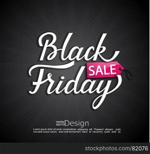 Black Friday banner. Vector.. Black Friday banner with tag price for your design. Vector illustration.