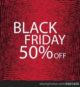 Black Friday Black dots on red background.. Black Friday Black dots on red background. Vector