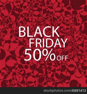 Black Friday Black dots on red background.. Black Friday Black dots on red background. Vector