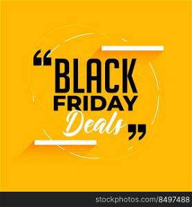 black friday deals poster in yellow color