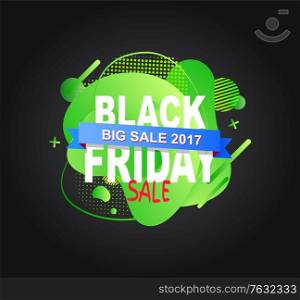 Black friday discount with price reduction vector, special clearance and date isolated banner with stripe, shopping business, marketing and clearance. Black Friday Banner Discount 2017 Season Vector