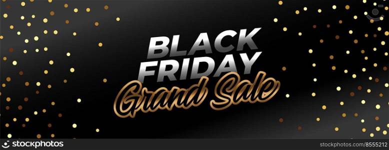 black friday ggrand sale banner in gold theme