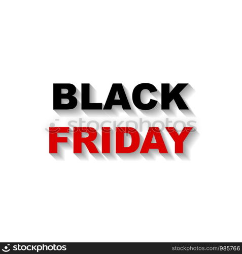 black friday inscription with shadow.vector eps10. black friday inscription with shadow