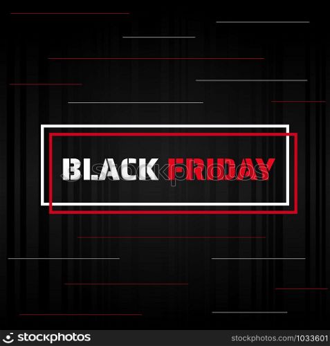 Black friday minimal poster design modern style sale banner shopping. vector illustion