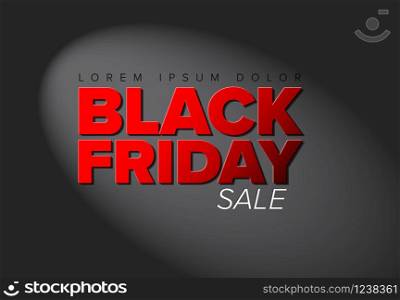 Black Friday poster flyer template - red heading with long shadow effect. Infographic Timeline Template with photos