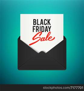 Black friday sale advertising vector illustration, realistic black ribbon, retail, discount, special offer
