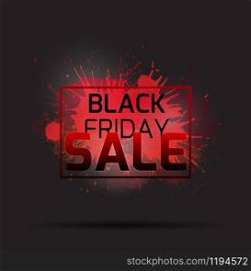 Black friday sale background with watercolor splashes and frame for your business. Black friday sale background with watercolor splashes and frame