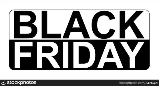 Black Friday Sale banner. Modern minimal design with black and white typography. Black friday banner
