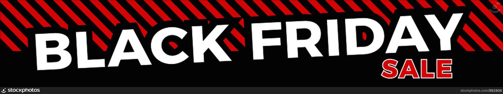 Black Friday Sale banner. Vector banner for shops, web. Vector Illustration