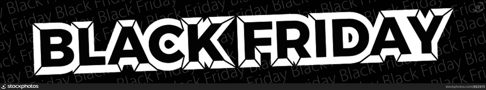 Black Friday Sale banner. Vector banner for shops, web. Vector Illustration