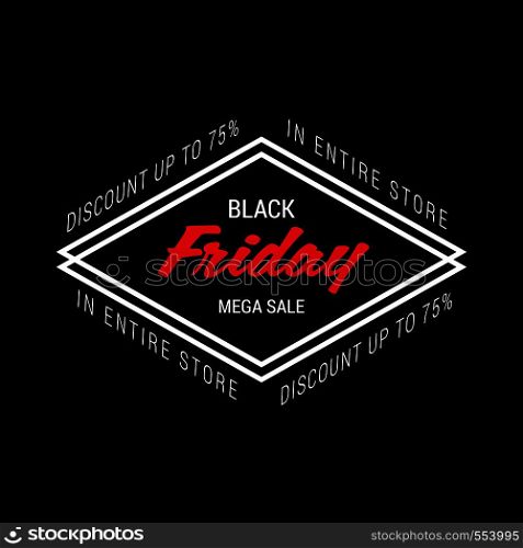 Black Friday sale card design vector