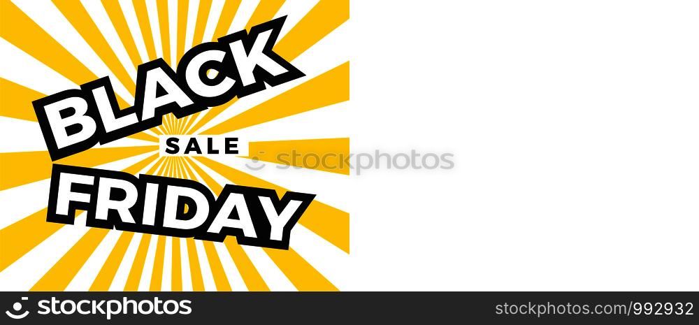 Black friday sale card, poster Vector illustration