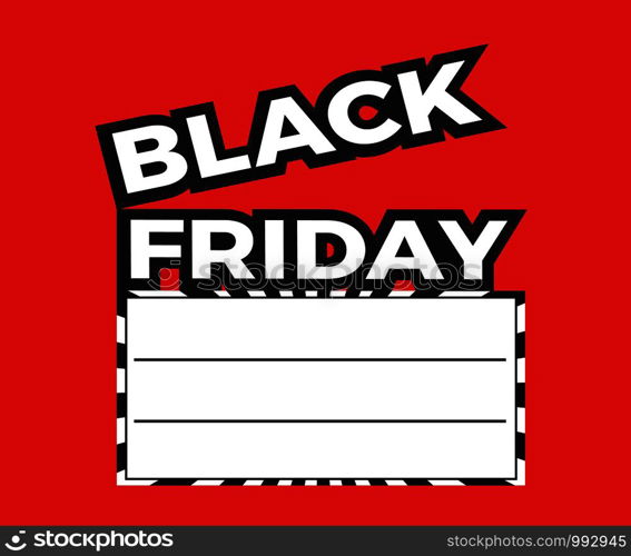 Black friday sale clapper board background. Vector illustration