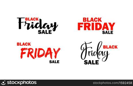 Black Friday sale icon set. Caligraphy text. Vector on isolated white background. EPS 10.. Black Friday sale icon set. Caligraphy text. Vector on isolated white background. EPS 10