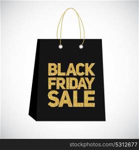 Black Friday Sale Label Bag Vector Illustration EPS10. Black Friday Sale Label Bag Vector Illustration