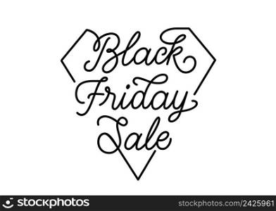Black Friday Sale lettering. Handwritten text, calligraphy. For posters, banners, leaflets and brochures.