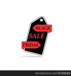 Black Friday Sale price tag on a white background. . Black Friday Sale price tag on a white background. Vector illustration .