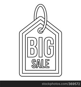 Black Friday sale tag icon in outline style on a white background vector illustration. Black Friday sale tag icon, outline style