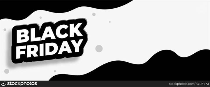 Black friday sale web banner on white background vector