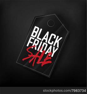 Black Friday sales Advertising Label on black background