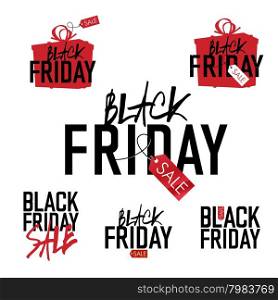 Black Friday sales Advertising Labels Collection.