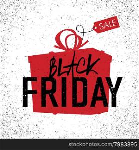 Black Friday sales Advertising Poster. On white background
