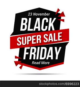 Black Friday super sale banner, vector eps10 illustration. Black Friday Sale