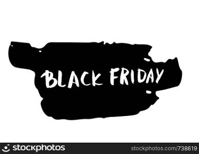 Black Friday text with decoration. Lettering for promotion of sale.