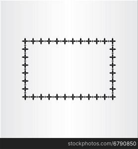 black geometric border frame background