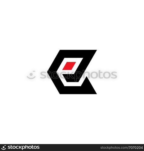 black geometric e letter symbol logotype element