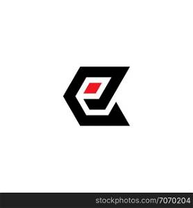 black geometric e letter symbol logotype element