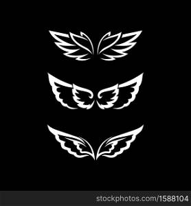 Black gold wing logo symbol for a professional designer