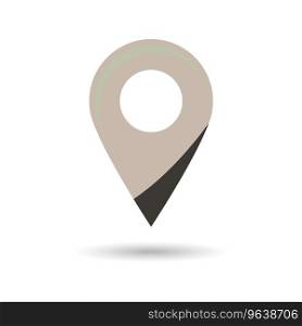 Black gps navigator point pin map flat icon Vector Image